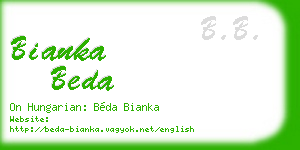 bianka beda business card