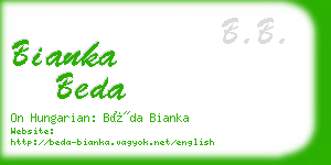 bianka beda business card